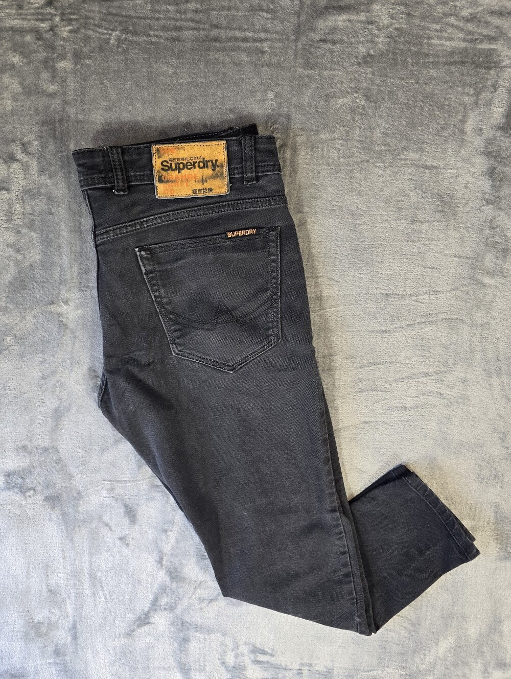 Superdry Vintage Denim Jean Capri Pants Size 34 Black